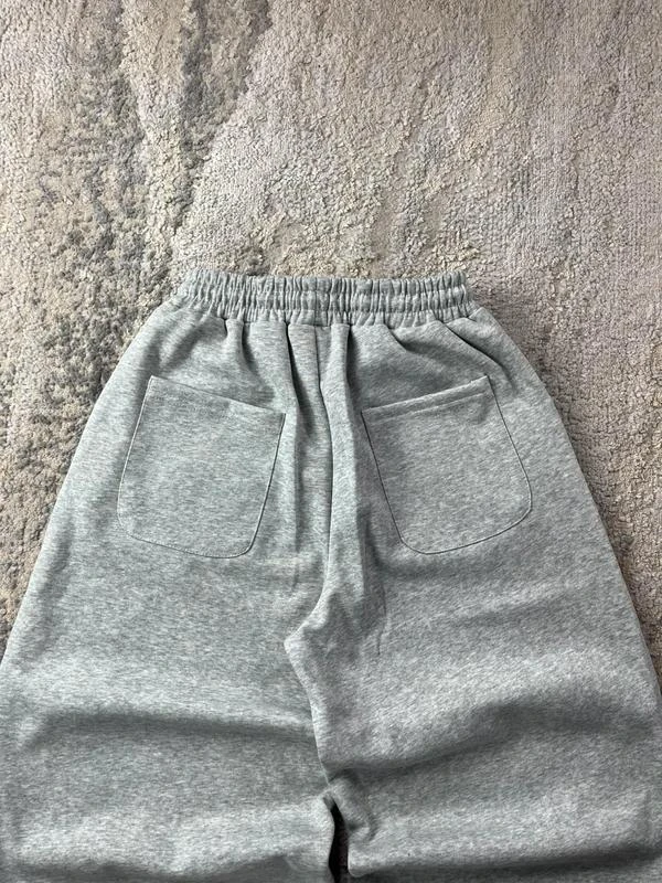 Vintage Joggers Holgados Gris Negro Bordados Y2K Talla M – photo 10